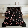 thumbnail image 2 of jejeloiu Chic Bow Knot Bedding Comforter Set,Cute Kawaii Bow Twin Comforter Sets,Black Pink Bedding Set For Girl,Super Cozy Room Decor Reversible,2 Pieces, 2 of 8