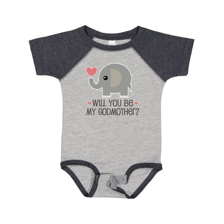 

Inktastic Will You Be My Godmother Gift Baby Boy or Baby Girl Bodysuit