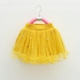 thumbnail image 4 of SDNall Toddler Girls Skirt Cute Party Dance Costume Splice Solid Color Net Yarn Crimping Pearl Sequins Tulle Skirt Age:6Years, 4 of 9