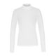 thumbnail image 5 of Blusa de manga larga con cuello alto y malla transparente para mujer: color liso, tejido de poliéster, estilo informal, ropa de invierno, detalle de botones., 5 of 6