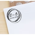 thumbnail image 3 of Printtoo Self Inking Custom Rubber Stamp Round Scribble Save The Date Personalized Stamper Gift Idea-Blue, 3 of 4