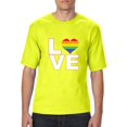 thumbnail image 1 of "Mens and Big Mens Love Rainbow T-Shirt, up to size 3XLT", 1 of 5