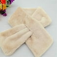 thumbnail image 4 of Women Scarf Creative Cross Solid Color Faux Fur Scarf Collar Scarf Neck Warmer, 4 of 7