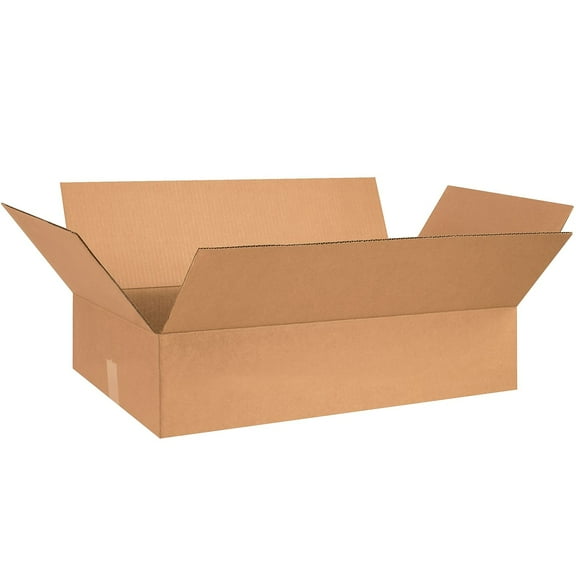 Box Partners Flat Corrugated Boxes 28" x 18" x 6" Kraft 20/Bundle 28186