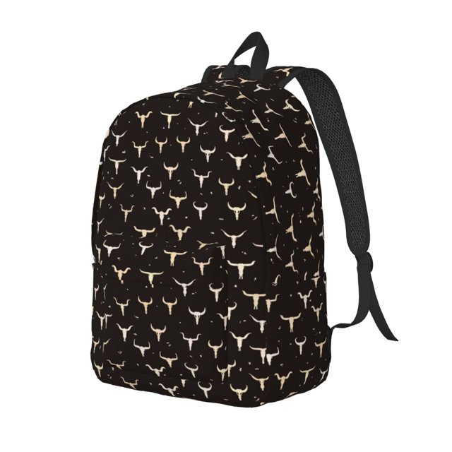 Fotbe Cow Skulls Mochila de Lona con Estampado, Mochila Duradera, Mochila Versátil de Alta Calidad, Mochila Compacta Vintage-Small
