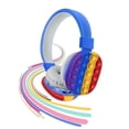 thumbnail image 3 of Auriculares Ajustables Con Cabeza De Burbuja De Empuje, Juguete Portátil De Descompresión De Silicona, Auriculares Estéreo Bluetooth Con Arcoíris Para Adultos Y Niños 2 En 1 Noticed EL016537-02, 3 of 5