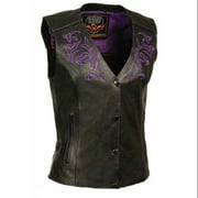 Women's Vest, Reflective Tribal Design & Piping (Large) - Large ML1296