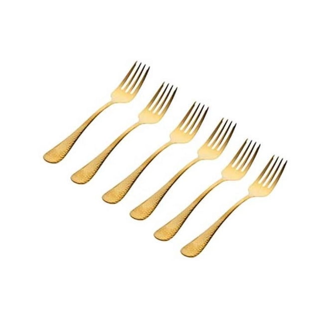 Godinger 44973 Salem Flatware Salad Fork, Gold - Set of 6