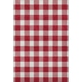 thumbnail image 4 of HomeRoots 673407 5 x 8 ft. Red & Ivory Plaid Washable Machine Made Rectangle Area Rug with UV Protection, 4 of 9