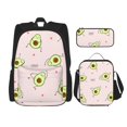 thumbnail image 1 of Bingfone Avocado Doing Sport Yoga for Backpack Lunch Bag Pencil Case Set, Large Capacity School Backpack Combination Three-piece Set, Unisex, 1 of 7