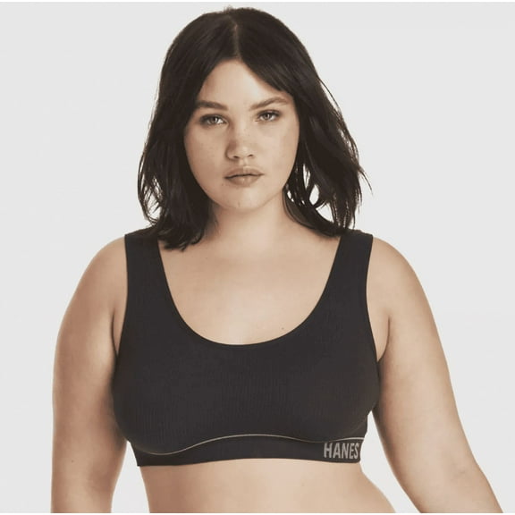 Hanes Women's Ribbed Scoop Neck Bra MHT006