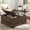 Brown, variant on Grey 40" Square Farmhouse Lift Top Coffee Table With Power Outlets And Storage
