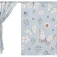 thumbnail image 3 of FREEAMG Butterflies in Flowers Jungle Sheer Window Curtain Panel Drape 55x78 Inch for Living Room Bedroom Kids Room 2 Piece, 3 of 4