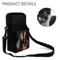 thumbnail image 5 of FUIALDOLG Crossbody Purse Two Horses Portrait Theme Portable Cross Body Purse for Travel, Polyester Zipper Crossbody Bags, 5 of 7