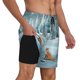 thumbnail image 2 of Fotbe Gnome And Red Fox Fishing Traje de Baño para Hombre – Shorts de Natación de Secado Rápido con Forro y Bolsillos-Small, 2 of 6