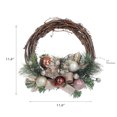 thumbnail image 3 of Rattan Bows And Balls Pine Wreath, 3 of 3
