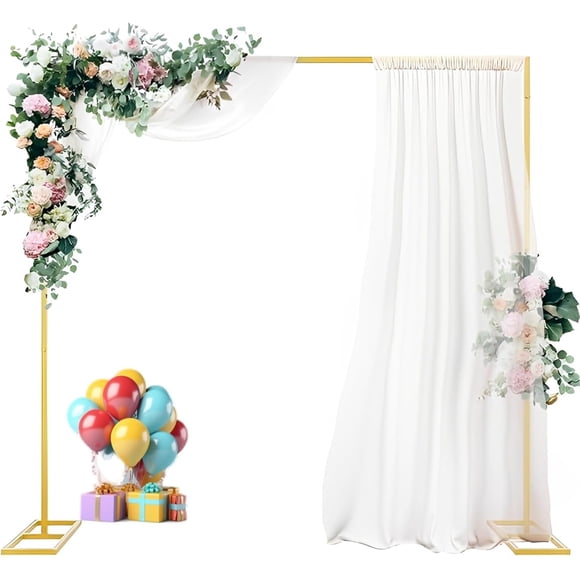 Kit de arco para Globos Cuadrs, 2x2M Arco para Globos Desmontable, Kit Aro Cuadr Dor para bodas, cumpleaños, fiestas, decoración de jardín, Navidad, Graduación