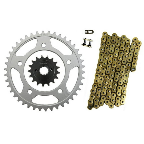 Factory Spec, Gold 525x122 O-Ring Drive Chain & 17/41 Sprockets compatible with Honda Shadow 750 ACE VT750