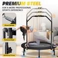 thumbnail image 4 of Mini Rebounder Trampoline, 40 Inch Foldable Fitness, Adjustable U-Bar Handle, 350 Lbs Max Load, 4 of 7