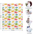 thumbnail image 4 of Colorful Dinosaurs DiverseSilhouettes Pattern Blanket,Comfortable Soft Lamb Wool Throw Blanket,All Season,Warm Lightweight Blankets for Sofa Bed Couch Living Room Chair,30"x40", 4 of 4