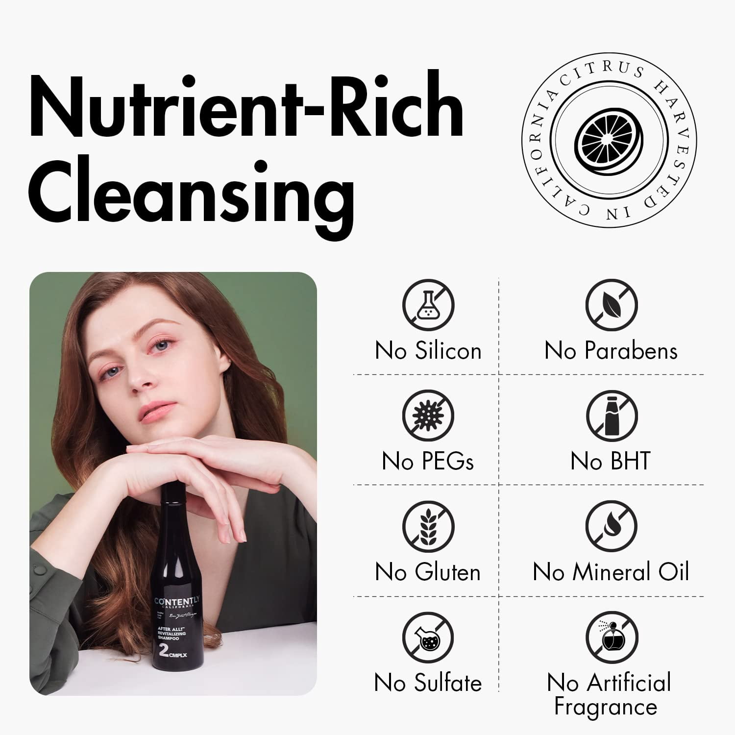 Contently Biotin Thickening Shampoo｜For Dry Scalp & Thinning Hair｜Purifying Shampoo To Repair & Strengthen Scalp｜Sulfate & Silicone Free 10.14 fl.oz