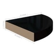 thumbnail image 7 of Floating Corner Shelves 2 Pcs - High Gloss Black Wall Mount Shelves 9.8"x9.8"x1.5" - Modern MDF Display Shelves for Books, Decor, Collectibles, 7 of 7