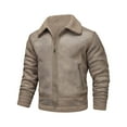 thumbnail image 3 of Wavsuf Leather Jackets for Men Winter Jacket Heavyweight for Men Coat Beige Size XL, 3 of 10