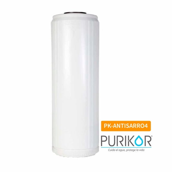 Cartucho Antisarro Marca Purikor, 4.5 X 20 1L, Flujo Nominal 4 gpm PK-ANTISARRO4