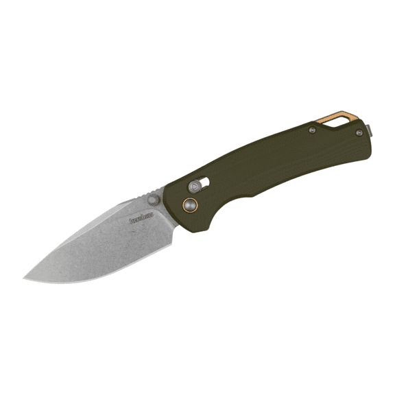 Kershaw Proximal Manual Open DuraLock Drop Point Blade EDC Folding Pocket Knife - Olive