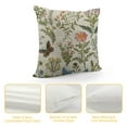 thumbnail image 4 of JRXY &nbsp;Herbs Wildflowers Throw Pillow Covers Botanical Floral Butterfly Pillowcase Pillow Shams Cushion Case Single Side Printing  White, 4 of 5