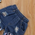 thumbnail image 6 of Bagilaanoe 2pcs Toddler Baby Girl Short Pants Set Short Sleeve Leopard Print T-shirt Tops + Ripped Denim Shorts 1T 2T 3T 4T 5T 6T Kids Casual Summer Outfits, 6 of 6