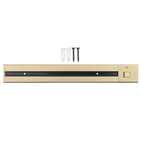 Yeacher Electrical Outlet Track Surface Mounted Power Outlet Track 60cm Aluminum Alloy Kitchen Sockets Track Wall Outlet Extension Sliding Rail Works with Movable Power Outlet