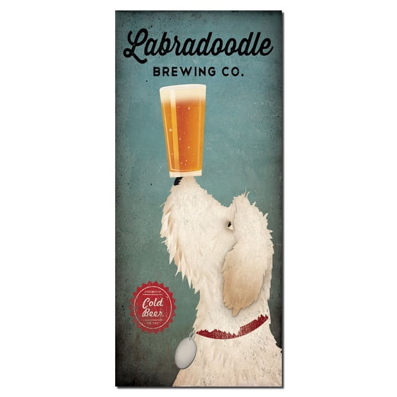 Adorable Labradoodle Brewing Company Print by Ryan Fowler; One 8x18in Paper Poster Print