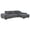 Charcoal Grey, variant on Coaster Octavia Upholstered Fabric Sectional Chaise Sofa in Black