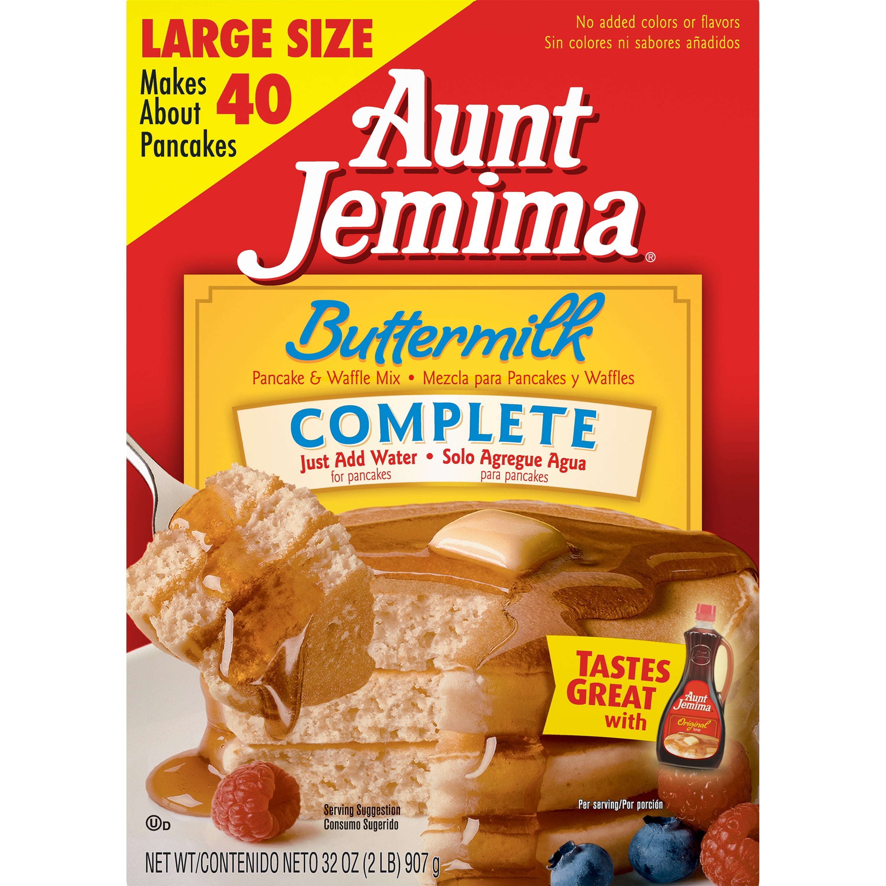 Aunt Jemima Buttermilk Complete Pancake & Waffle Mix, 32 ...