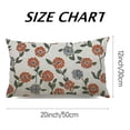thumbnail image 3 of PHYHOO 12x20 Inch Set of 2 Green and Orange Vintage Floral Boho Outdoor Farmhouse Spring Fall Decorations Lumbar Decorative Throw Pillow Case for Home Room Couch Patio Decor 12x20inch, 3 of 8