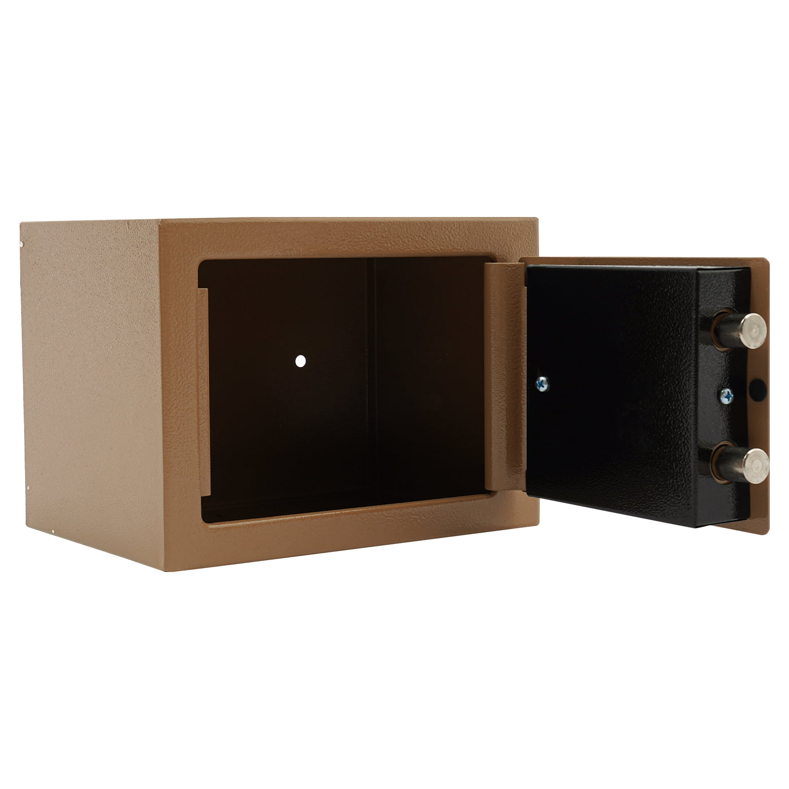 Gold Small Safe Box with Drop Slot, Safety Box for Money, Depository Safe with Drop Slot Mountable Cash Box with Lock for Home & Office Security
