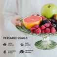 thumbnail image 5 of Amici Home Rochester Vintage Footed Glass Cake Plate - 10.5 D x 3.75 H Green, 5 of 5