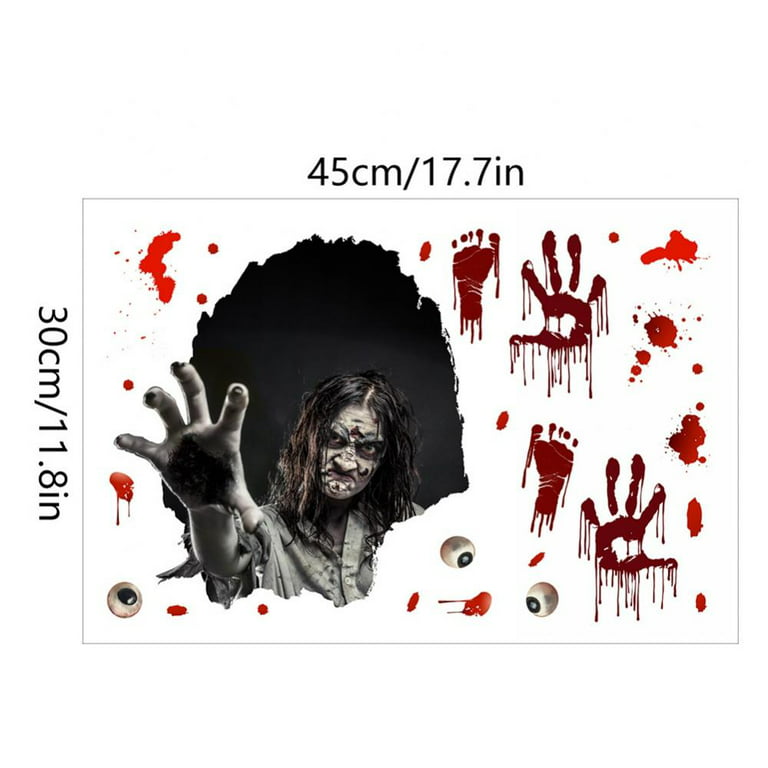 Halloween Toilet Seat Sticker, Waterproof Toilet Lid Decals 3D Horrible  Wall Stickers DIY Scary Home Decor Screaming Zombies Horror Restaurant  Toilet