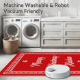 thumbnail image 5 of ODIKA 5'x7' Machine Washable Non-Slip Area Rug, Jolly Season Greeting Front Porch Welcoming High Traffic Rug, Red, 642000, 5 of 5