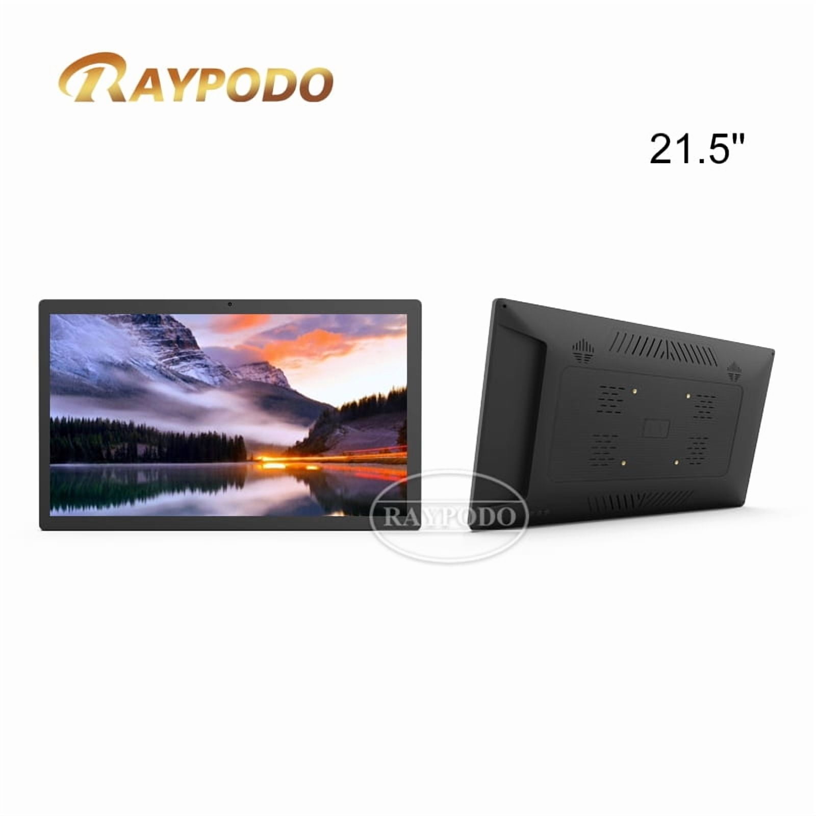 ​​Raypodo 21.5 Inch FHD Android 11.0 Digital Signage Tablet, Quad-Core RK3566, 4GB RAM 32GB ROM, Capacitive Touch Screen, Wall Mount, Wi-Fi, Black​​