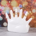 thumbnail image 2 of Rings Hand Holder, Hand Jewelry Holder, Wooden Hand Form Jewelry Display Jewelry Holder, All Round Display,Fade Resistant Exquisite Hand Jewelry Display Stand,for Bracelets Watches, Rings(White), 2 of 9