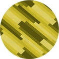 thumbnail image 1 of Ahgly Company Tapis Rond Lavable en Machine Intérieur Transitionnel Jaune, 6 Pieds Rond, 1 of 7