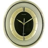 11.5'' Oval Gold and Black Floating Dial Clock