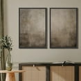 thumbnail image 3 of IDEA4WALL Framed Canvas Print Wall Art Set Minimalist Indistinct Brown Illustrations Digital Art Abstract Retro Art Modern Wall Decor Minimal Zen Cool Artwork for Home Decor - Black 16"x24"x2, 3 of 5