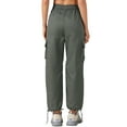 thumbnail image 3 of INSPIRE CHIC Women's Y2K Streetwear High Waisted Pockets Casual Long Cargo Pants Trousers L Grey, 3 of 6