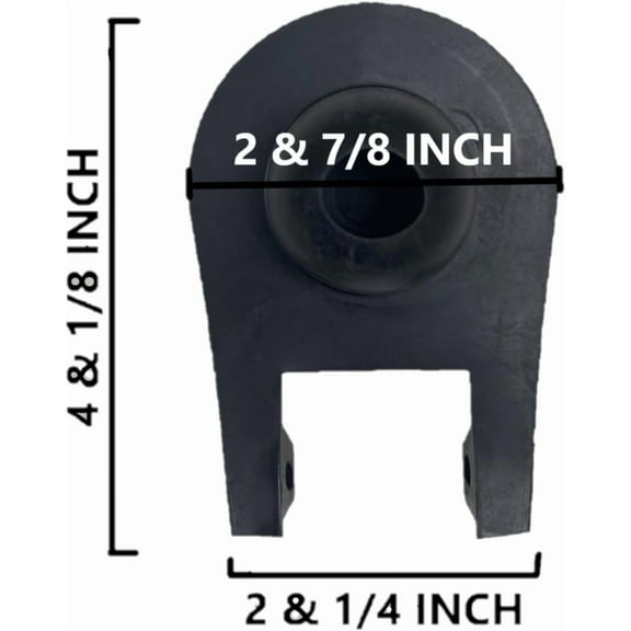 2-inch Soft Rubber Toilet Flapper Valve Replacement, Black, by NuFlush