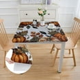 thumbnail image 2 of HAOXIT Pumpkin Square Tablecloth Washable Polyester Table Cloth for Square Tables Waterproof Wrinkle Free Stain Resistant Table Cover for Kitchen Dining Room 36*36, 2 of 8