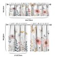 thumbnail image 6 of Watercolor Plants and Flowers2(1) Kitchen Curtain Valance 3 Piece Home Curtains and Valance Set Curtain Sink Window Decor Window Treatment Tier 27.5x36 Length, 6 of 6