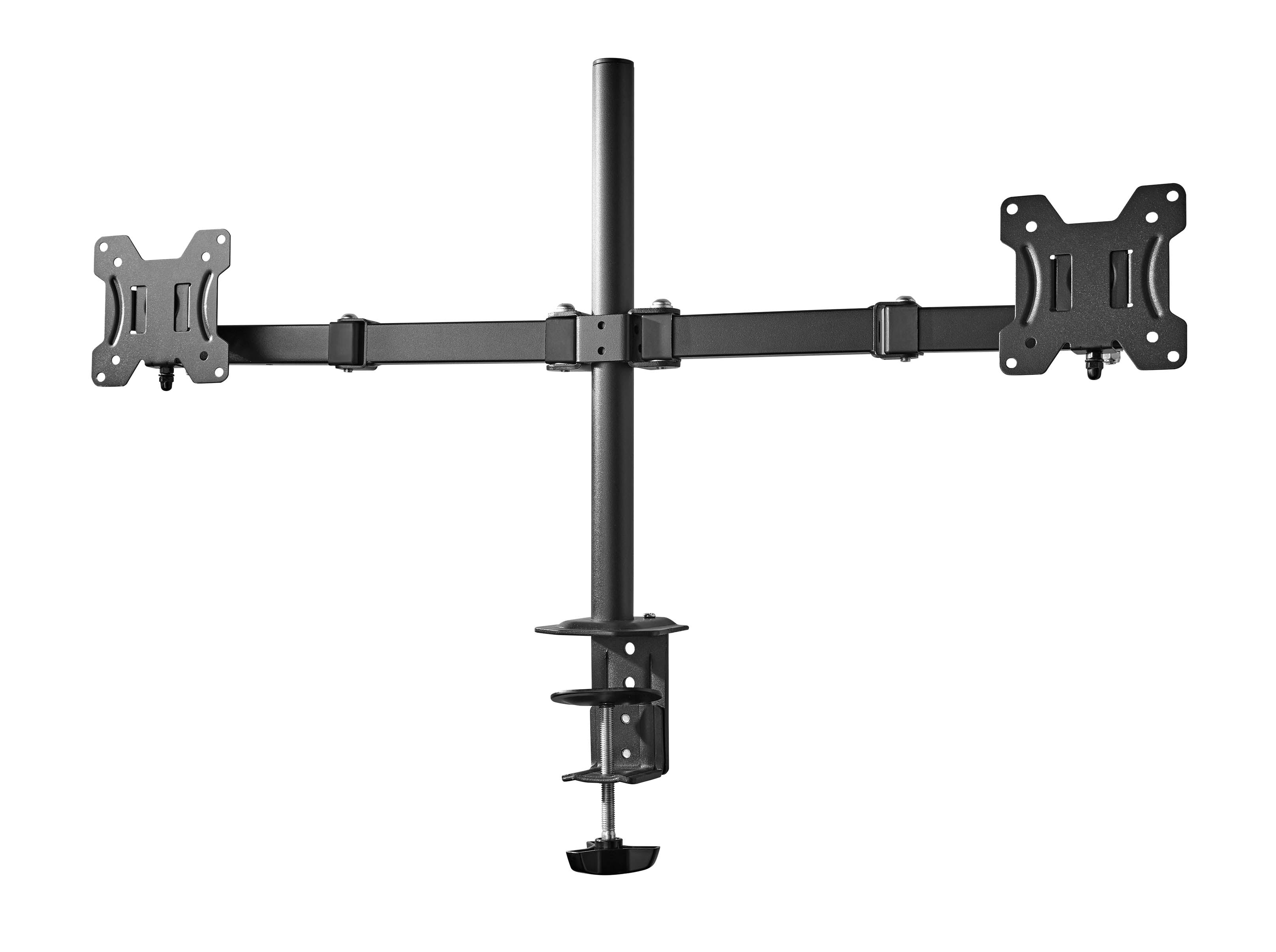 onn. Full Motion Dual Monitor Desk Mount for 13" to 27" Monitors